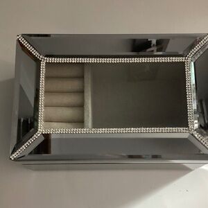 Tahari Mirrored and Rhinestone Jewelry Box